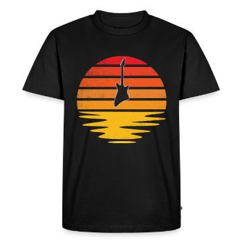 Rock retro - Men's Premium Organic T-Shirt - black - Front - Nico (187cm)