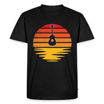 Guitare Rétro - T-shirt Premium bio Homme - noir - Devant - Nico (187cm)