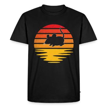 Mouse Retro - Men's Premium Organic T-Shirt - black - Front - Nico (187cm)