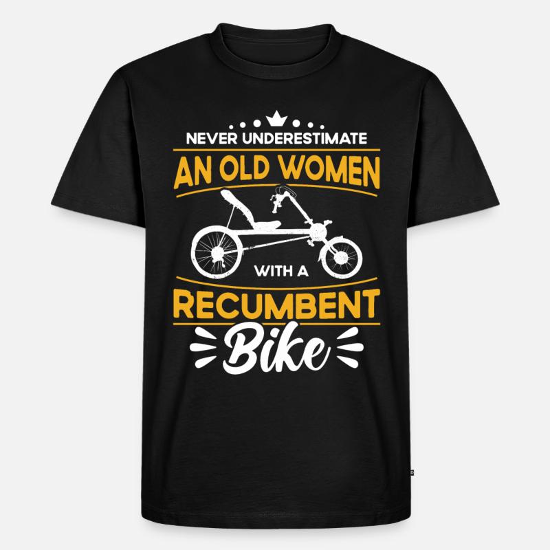 Liegerad Liegeradfahrer Radfahrer - Männer Premium Bio T-Shirt - Schwarz
