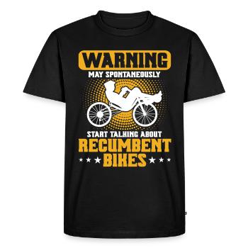 Recumbent Bike Recumbent Cyclist - Men's Premium Organic T-Shirt - black - Front - Nico (187cm)