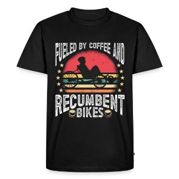 Recumbent Bike Recumbent Cyclist - Men's Premium Organic T-Shirt - black - Front - Nico (187cm)
