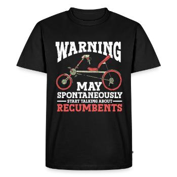 Recumbent Bike Recumbent Cyclist - Men's Premium Organic T-Shirt - black - Front - Nico (187cm)