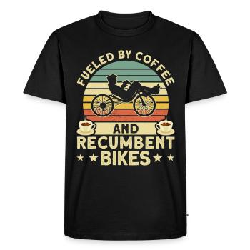 Recumbent Bike Recumbent Cyclist - Men's Premium Organic T-Shirt - black - Front - Nico (187cm)