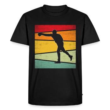 Boxe Rétro - T-shirt Premium bio Homme - noir - Devant - Nico (187cm)