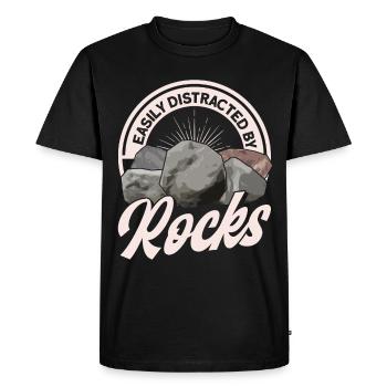 Géologue de la géologie collectrice de roches - T-shirt Premium bio Homme - noir - Devant - Nico (187cm)