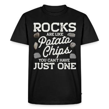 Géologue de la géologie collectrice de roches - T-shirt Premium bio Homme - noir - Devant - Nico (187cm)