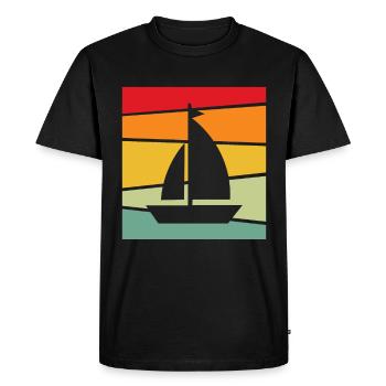 Rétro de la voile - T-shirt Premium bio Homme - noir - Devant - Nico (187cm)