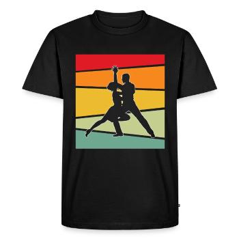 Dancing Retro - Men's Premium Organic T-Shirt - black - Front - Nico (187cm)