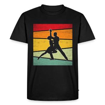 Dancing Retro - Men's Premium Organic T-Shirt - black - Front - Nico (187cm)