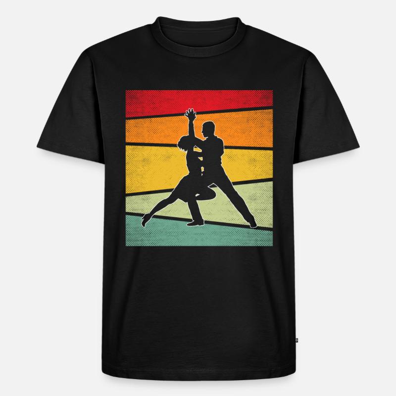 Tanzen Retro - Männer Premium Bio T-Shirt - Schwarz