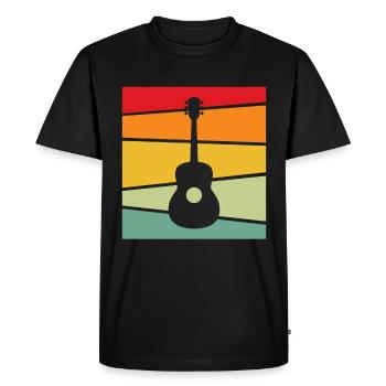 Guitare Rétro - T-shirt Premium bio Homme - noir - Devant - Nico (187cm)