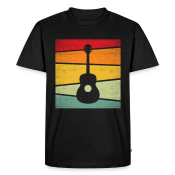 Guitare Rétro - T-shirt Premium bio Homme - noir - Devant - Nico (187cm)