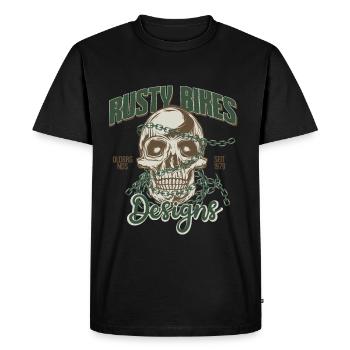 Rusty Bikes Designs. Motorcycle. Biker Design. - Men's Premium Organic T-Shirt - black - Front - Nico (187cm)