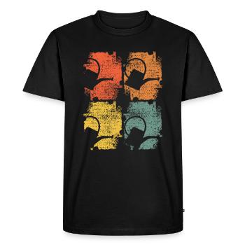 Jardinier arrosoir Rétro - T-shirt Premium bio Homme - noir - Devant - Nico (187cm)