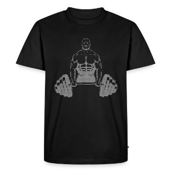 Culturisme - T-shirt Premium bio Homme - noir - Devant - Nico (187cm)