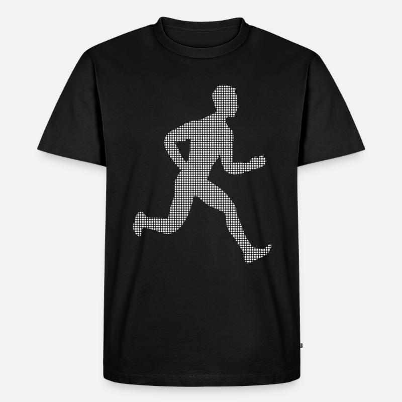 Joggen - Männer Premium Bio T-Shirt - Schwarz