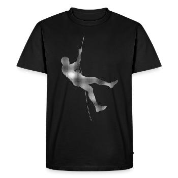 grimper - T-shirt Premium bio Homme - noir - Devant - Nico (187cm)