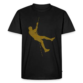 Grimper - T-shirt Premium bio Homme - noir - Devant - Nico (187cm)