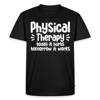 Physiothérapie Physiothérapeute Physiothérapeute - T-shirt Premium bio Homme - noir - Devant - Nico (187cm)