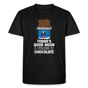 Chocolate Lover Chocolate Milk Chocolate Bars - Men's Premium Organic T-Shirt - black - Front - Nico (187cm)