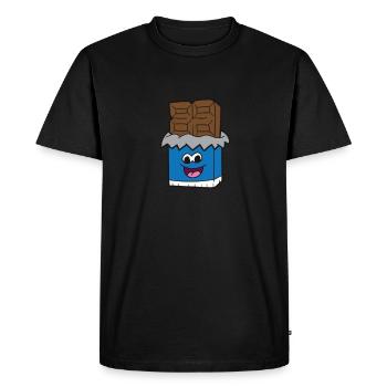 Chocolate Lover Chocolate Milk Chocolate Bars - Men's Premium Organic T-Shirt - black - Front - Nico (187cm)