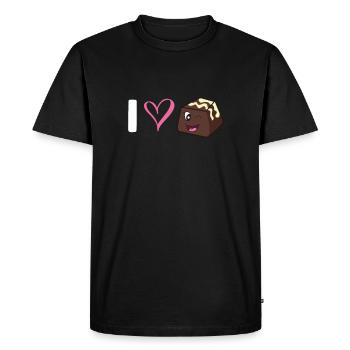 Chocolate Lover Chocolate Milk Chocolate Bars - Men's Premium Organic T-Shirt - black - Front - Nico (187cm)