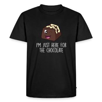 Chocolate Lover Chocolate Milk Chocolate Bars - Men's Premium Organic T-Shirt - black - Front - Nico (187cm)