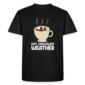 Chocolate Funny Chocolate Quote - Men's Premium Organic T-Shirt - black - Front - Nico (187cm)