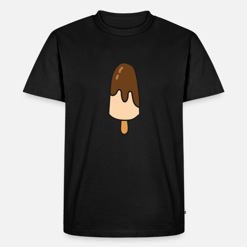 Lustiges Eiscreme-Zitat - Männer Premium Bio T-Shirt - Schwarz