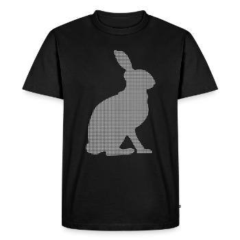 Lièvre - T-shirt Premium bio Homme - noir - Devant - Nico (187cm)