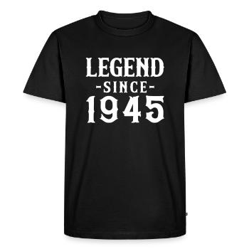 Légende depuis 1945 Cadeau d’anniversaire Drôle d’année de naissance - T-shirt Premium bio Homme - noir - Devant - Nico (187cm)