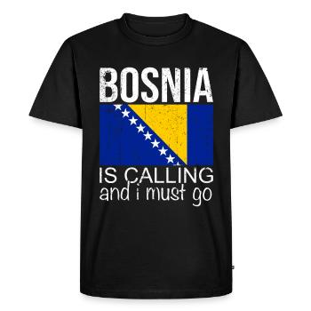 Bosnie Dicton - T-shirt Premium bio Homme - noir - Devant - Nico (187cm)