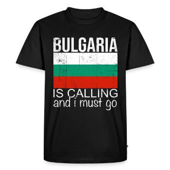 Bulgaria - Men's Premium Organic T-Shirt - black - Front - Nico (187cm)