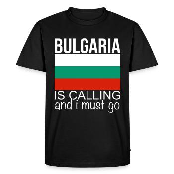 Bulgaria - Men's Premium Organic T-Shirt - black - Front - Nico (187cm)