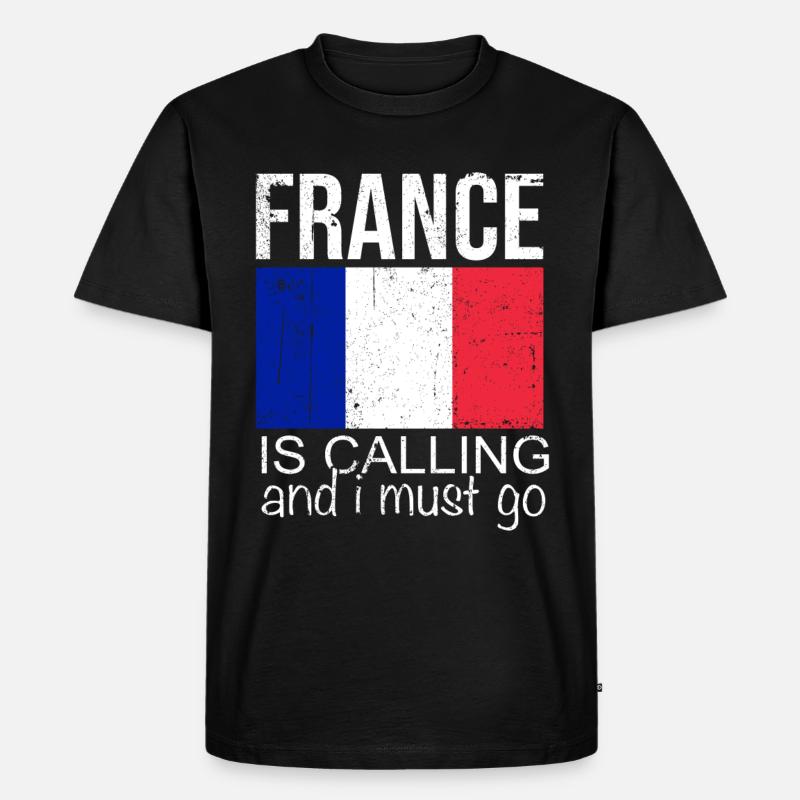 Frankreich Spruch - Männer Premium Bio T-Shirt - Schwarz
