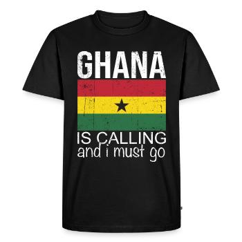 Ghana Dicton - T-shirt Premium bio Homme - noir - Devant - Nico (187cm)