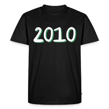 2010 Anniversaire - T-shirt Premium bio Homme - noir - Devant - Nico (187cm)