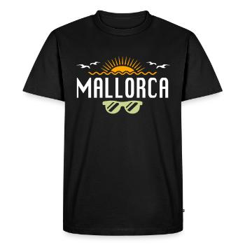 Majorque - T-shirt Premium bio Homme - noir - Devant - Nico (187cm)