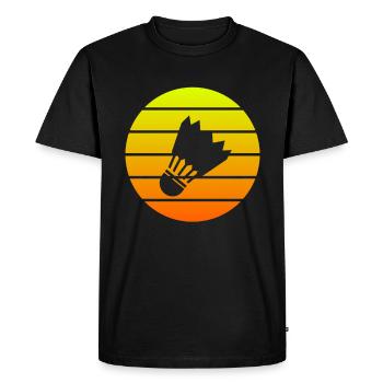 Badminton - T-shirt Premium bio Homme - noir - Devant - Nico (187cm)