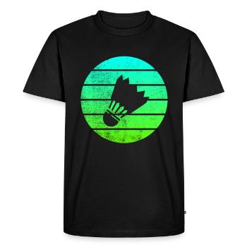 Badminton - T-shirt Premium bio Homme - noir - Devant - Nico (187cm)
