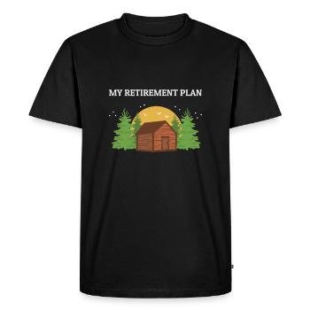 Pension de retraité de camping - T-shirt Premium bio Homme - noir - Devant - Nico (187cm)