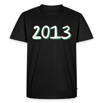 Anniversaire 2013 - T-shirt Premium bio Homme - noir - Devant - Nico (187cm)