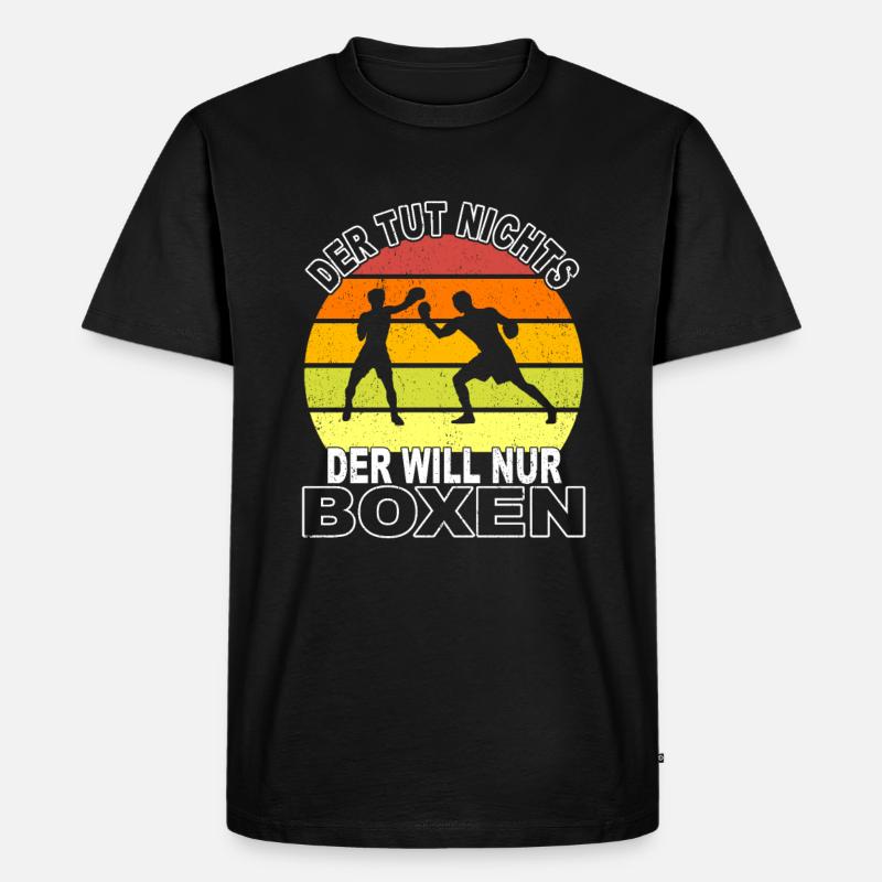 Boxen Spruch - Männer Premium Bio T-Shirt - Schwarz