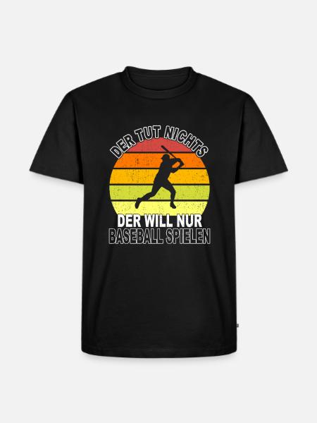 Baseball Spruch - Männer Premium Bio T-Shirt - Schwarz