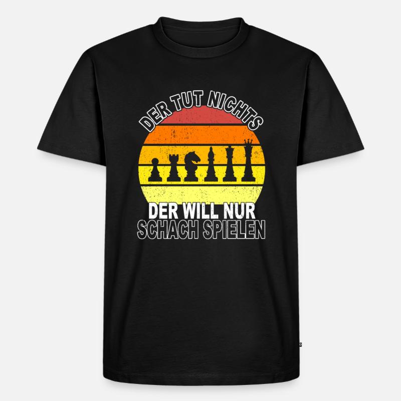 Schach Spruch - Männer Premium Bio T-Shirt - Schwarz