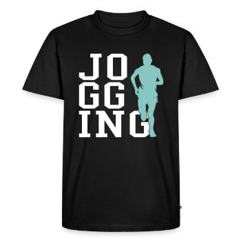 Faire du jogging - T-shirt Premium bio Homme - noir - Devant - Nico (187cm)