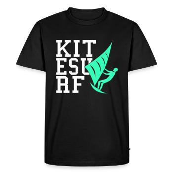 Kite Surfing - Men's Premium Organic T-Shirt - black - Front - Nico (187cm)