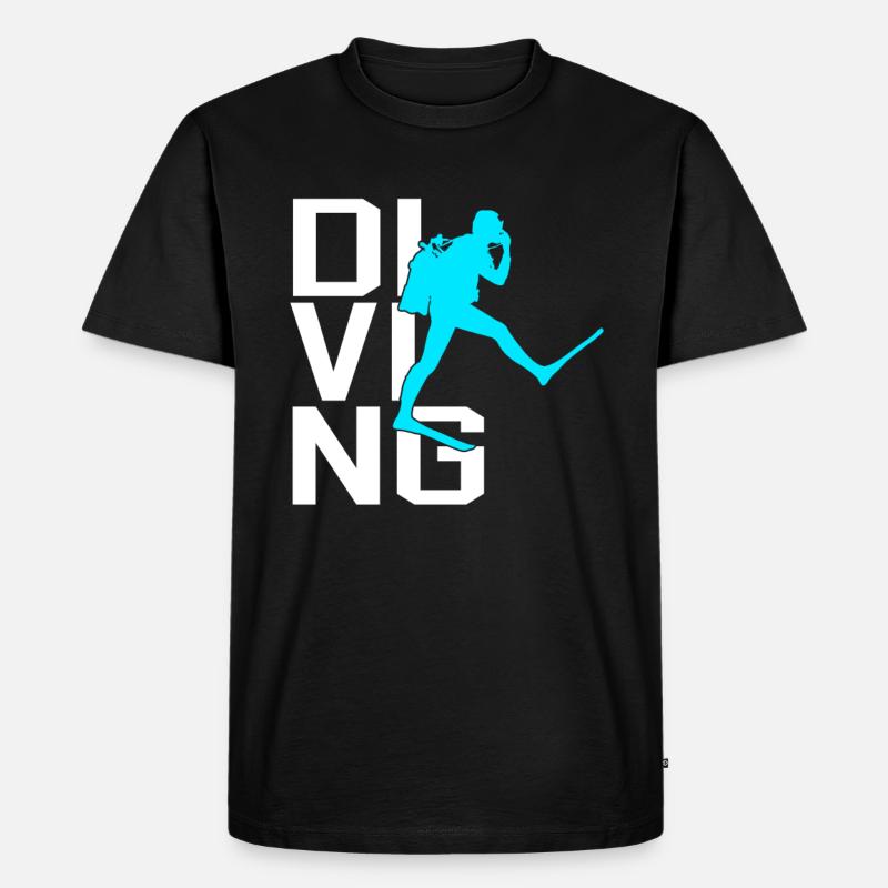 Tauchen - Männer Premium Bio T-Shirt - Schwarz