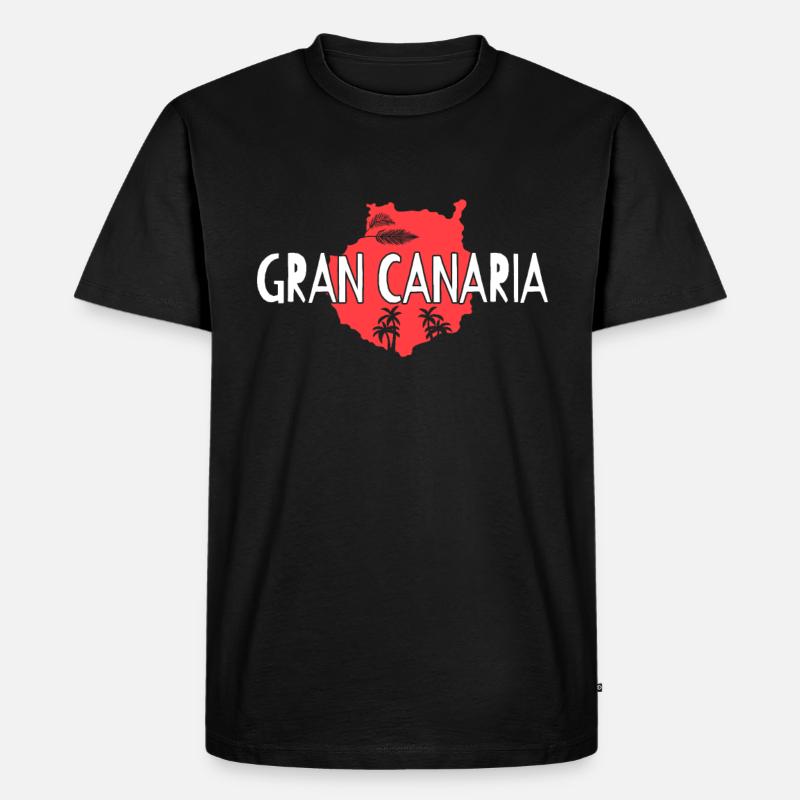 Gran Canaria - Männer Premium Bio T-Shirt - Schwarz